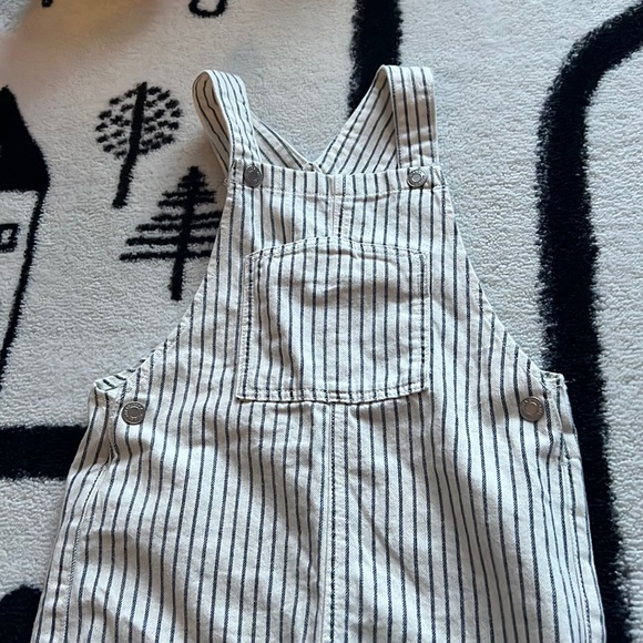 NWT Zara Striped Denim Overalls - Picture 3 of 5